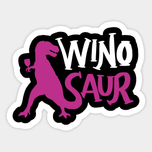 WinoSaur - Funny Wine lover shirts and gifts - T-Rex Sticker